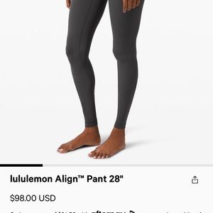Lululemon athletica 21 inch align leggings